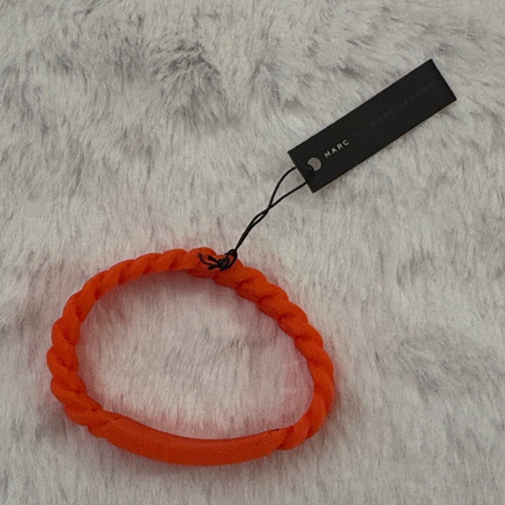 Marc by Marc Jacobs Orange Braided Silicone Bracelet